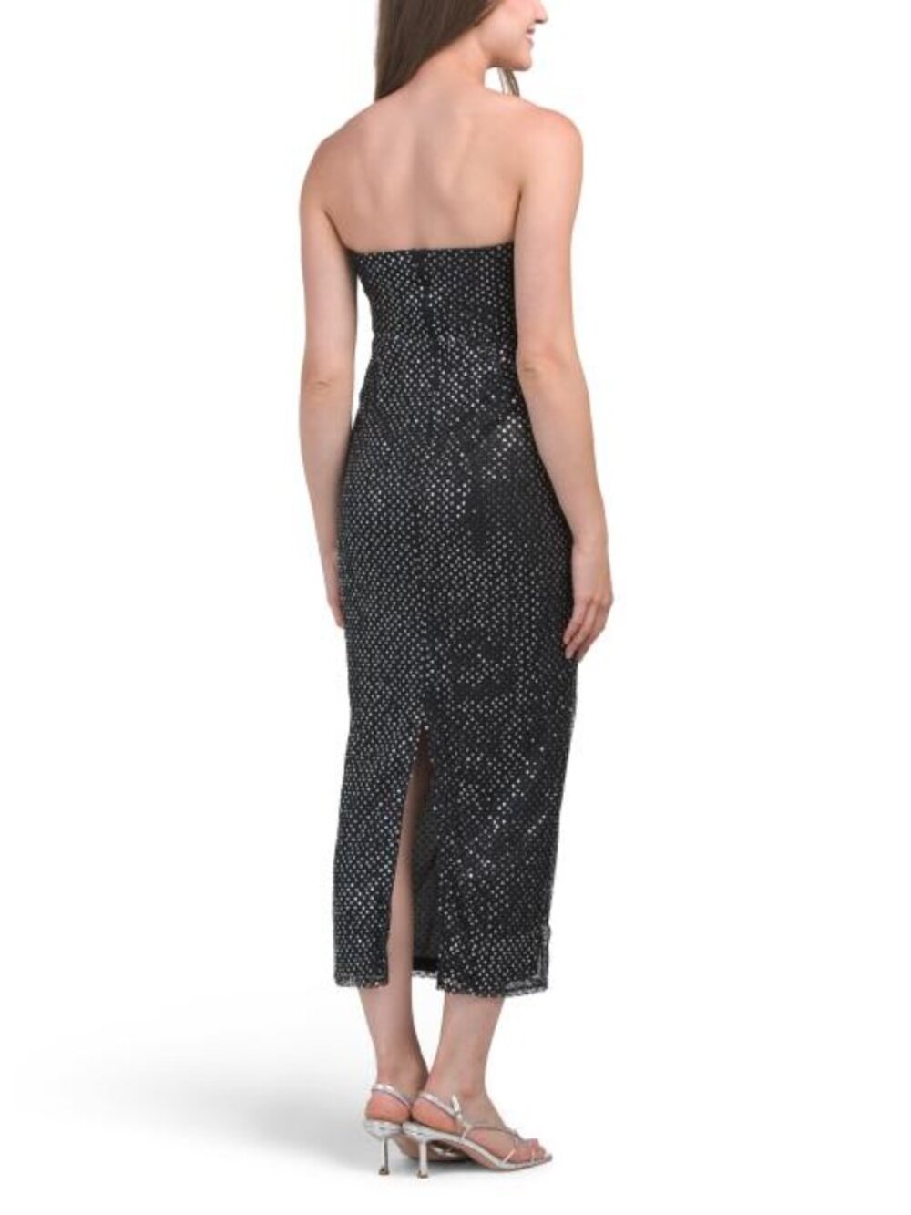 SELFIE LESLIE Calia Rose Accent Sequin Midi Dress - Picture 2 of 4